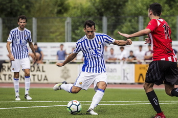 Amistoso del pasado sábado entre la Real y el Elgoibar. (Aritz LOIOLA / ARGAZKI PRESS)