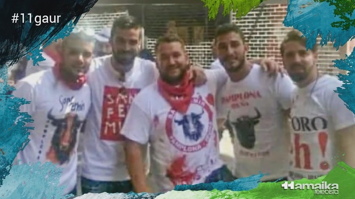 Imagen de los miembros de ‘La Manada’ en sanfermines.