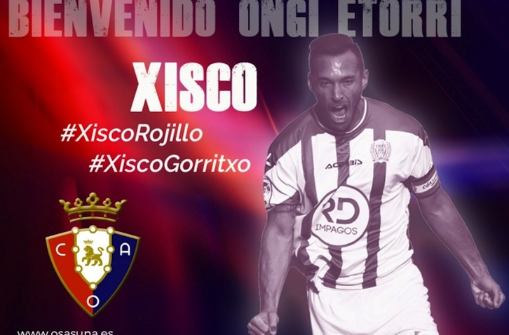 Xisco Jiménez, nuevo delantero rojillo. (C.A. OSASUNA)