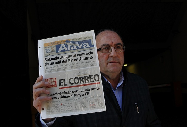 Santiago Abascal en 2013, cuando declaró en la Audiencia Nacional. (J. DANAE/ARGAZKI PRESS)