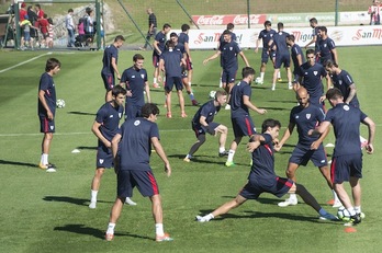 Imagen del primer entrenamiento del Athletic. (Monika DEL VALLE/ARGAZKI PRESS)
