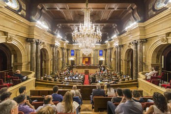 La sesión de este miércoles en el Parlament. (Parlament de Catalunya)