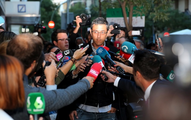 Eduardo Madina en octubre pasado, en la reunión de la Ejecutiva Federal del PSOE. (J.DANAE/ARGAZKI PRESS)