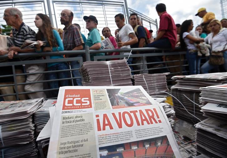 Los venezolanos están llamados este domingo a las urnas. (Juan BARRETO/AFP)