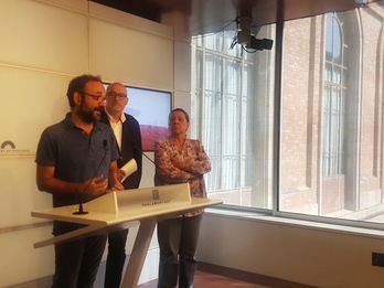 Bent Salellas (CUP) explica la posición de su grupo sobre la Ley de Referéndum. (@cupnacional)