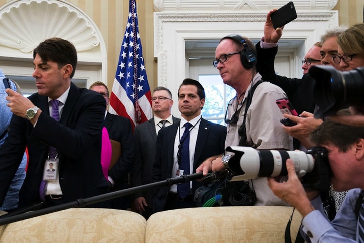 Anthony Scaramucci, en el despacho Oval. (Doug MILLS/NYT)