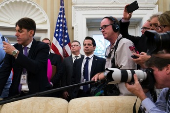 Anthony Scaramucci, en el despacho Oval. (Doug MILLS/NYT)