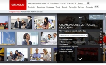 Imagen de la página de Oracle en internet. (GOBIERNO DE NAFARROA)