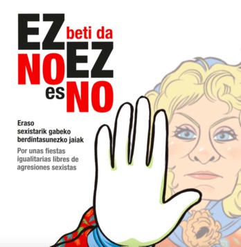 Aste Nagusian eraso sexisten aurkako kanpainaren irudi berria.