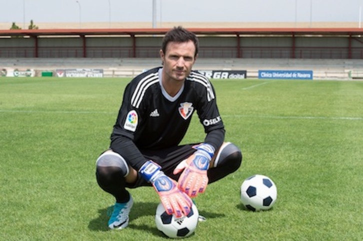 Manu Herrera podría sustituir a Sergio Herrera en la portería de Osasuna. (Iñigo URIZ/FOKU)