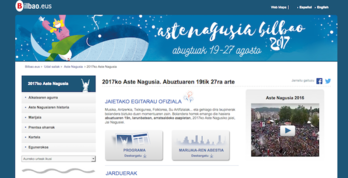 Página web especial de la Aste Nagusia de Bilbo.