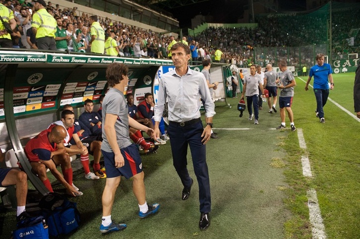 Ziganda durante el partido en Atenas. (ATHLETIC CLUB)