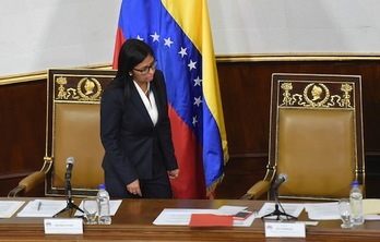 Delcy Rodríguez, presidenta de la ANC, en una imagen anterior. (Juan BARRETTO/AFP)