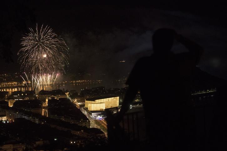 La compañía Pirotecnia Peñarroja ha quedado en segundo lugar. (Gorka RUBIO/ARGAZKI PRESS)