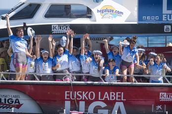 Cuarta liga consecutiva para las bateleras. (Juan Carlos RUIZ/ARGAZKI PRESS)