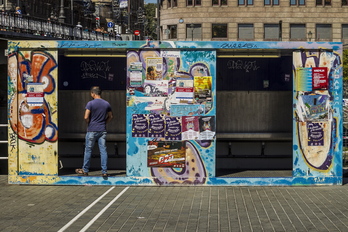 Baños en el recinto de txosnas. (Aritz LOIOLA / ARGAZKI PRESS)