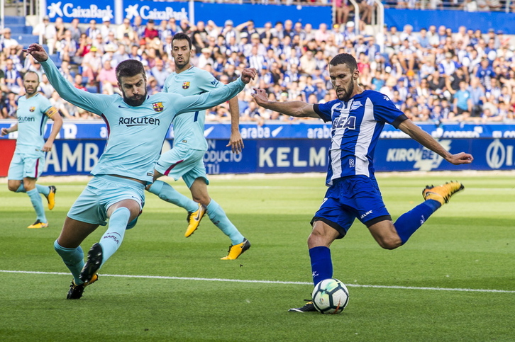 El Alavés ha aguantado 55 minutos. (Jaizki FONTANEDA / ARGAZKI PRESS)