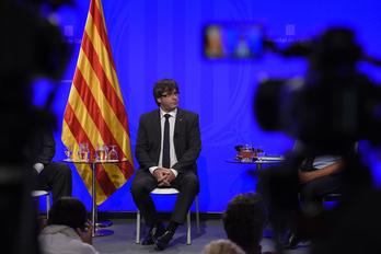 Generalitateko presidente Carles Puigdemont, artxiboko irudi batean. (Lluis GENE/AFP)