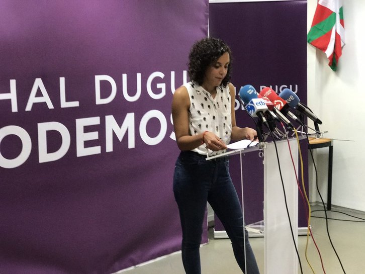 Nagua Alba ha anunciado que abandona la secretaría general de Podemos Euskadi. (@PodemosEuskadi_)