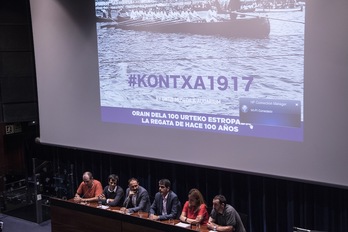 #Kontxa1917 ekimenaren aurkezpena gaur Donostiako Kaian. (Jagoba MANTEROLA/ARGAZKI PRESS))