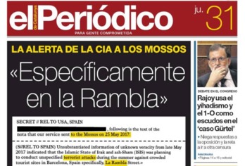 Portada de hoy de "El Periódico".