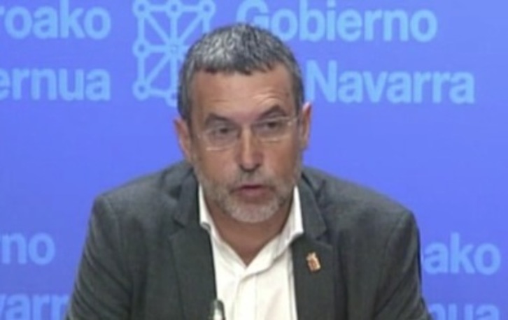 El vicepresidente Laparra ha dado a conocer el acuerdo alcanzado con Cruz Roja para atender a refugiados. (GOBIERNO DE NAFARROA)