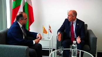 Jordi Turrull y Josu Erkoreka, hoy en Bilbo. (IREKIA.EUS)