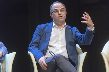 Jordi Turull, en un acto en Bilbo el pasado sábado. (Juanan RUIZ/ARGAZKI PRESS)