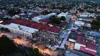 Imagen aérea de la localidad de Juchitán, una de las más afectadas por el terremoto. (Mario VÁZQUEZ/AFP)
