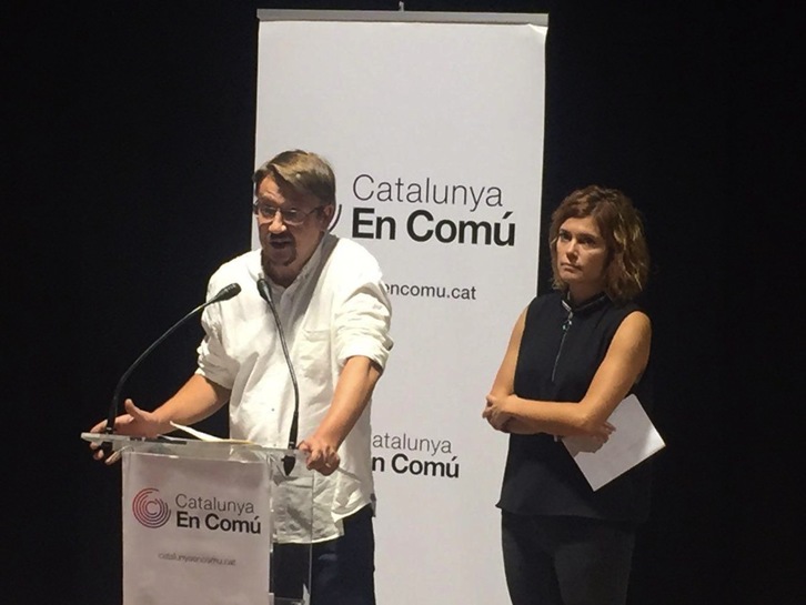 Xavier Domènech y Elisenda Alemany dan cuenta de lo decidido en la Coordinadora Nacional de Catalunya en Comú (@CatEnComu)