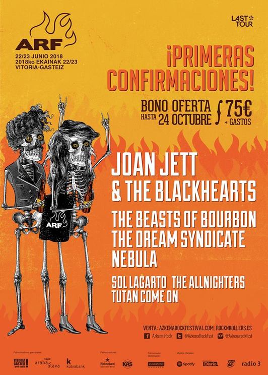 La organización ha confirmado a Joan Jett y varias bandas más. 