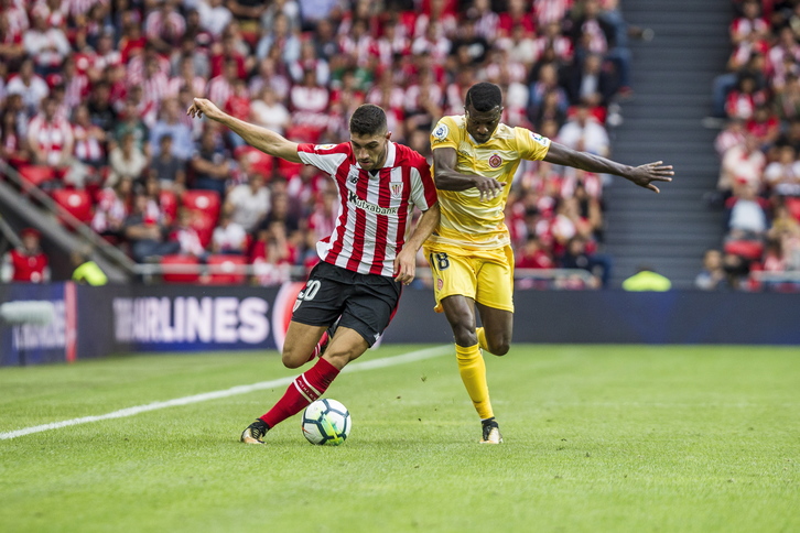 Unai Núñez fue titular ante el Girona. (Aritz LOIOLA / ARGAZKI PRESS)