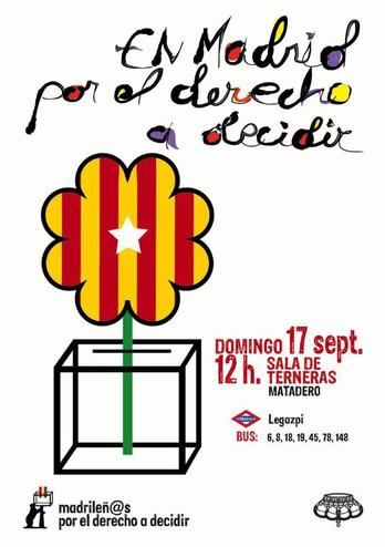 Cartel del acto suspendido por un tribunal de Madrid. 