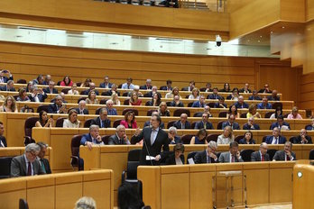 Mariano Rajoy, esta tarde en el Senado de Madrid. (@Senadoesp)
