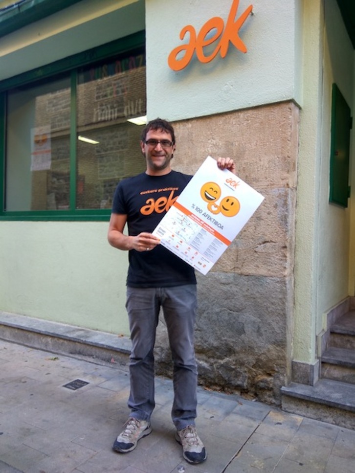 Asier Birrun, coordinador de AEK en Iruñerria. (AEK)