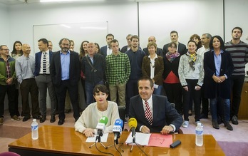 Un grupo de abogados ha presentado el manifiesto suscrito por 128 juristas. (Luis JAUREGIALTZO/ARGAZKI PRESS)