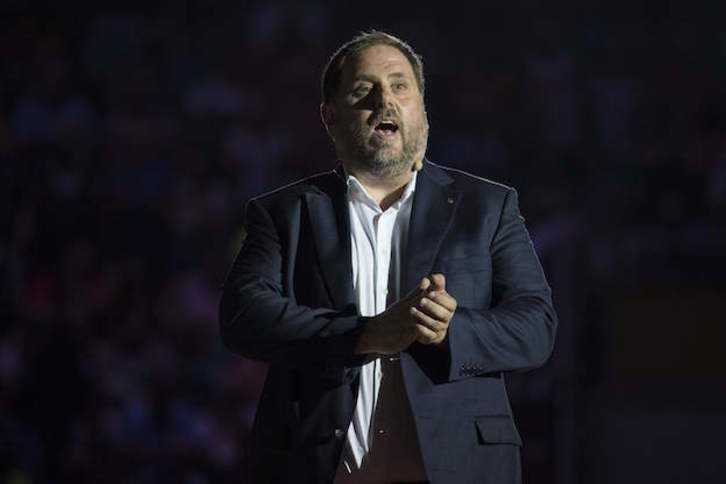 Oriol Junqueras, el jueves en Tarragona. (Josep LAGO / ARGAZKI PRESS)