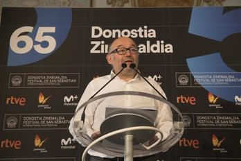 Rebordinos, durante la presentación de la presente edición. (Gorka RUBIO/ARGAZKI PRESS)