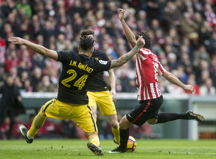 Giménez, la temporada pasada en San Mamés. (Monika DEL VALLE / ARGAZKI PRESS)