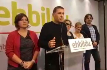 Comparecencia de EH Bildu en Donostia. 