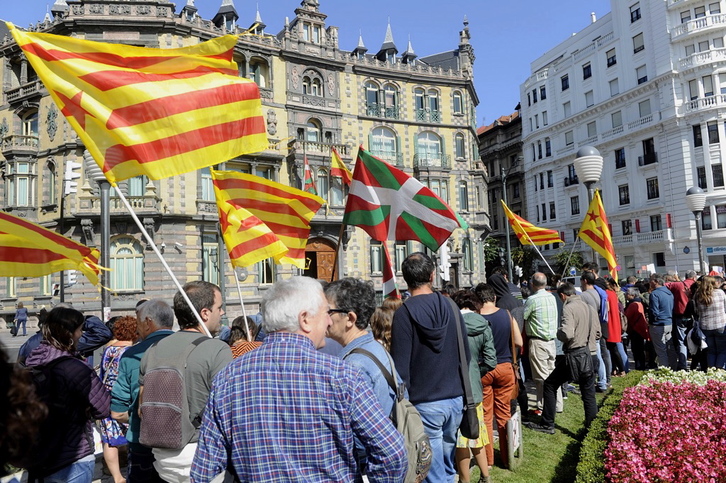 Protesta ante la Subdelegación del Gobierno español en Bizkaia. (ARGAZKI PRESS)
