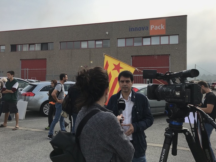 El alcalde de Igualada denuncia el registro en Òdena. (@pepsoleV)