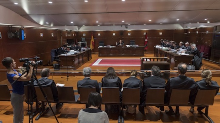 Primera sesión del juicio por el ‘caso Hiriko’, el 15 de diciembre. (Juanan RUIZ/ARGAZKI PRESS)