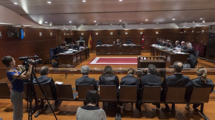 Primera sesión del juicio por el ‘caso Hiriko’, el 15 de diciembre. (Juanan RUIZ/ARGAZKI PRESS)