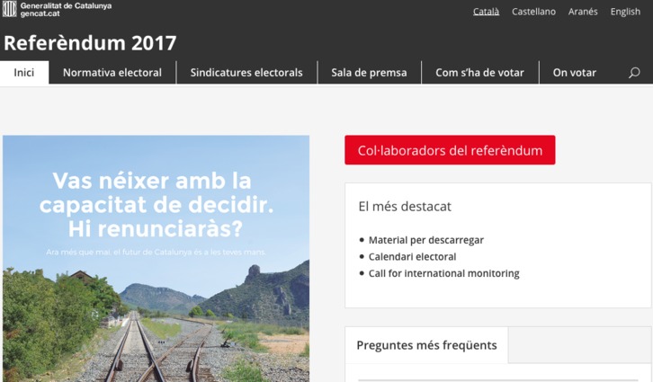 El TSJC ha ordenado deshabilitar la web que indica dónde puede votar cada ciudadano. 