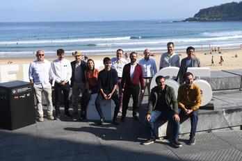 Pelikulako zuzendari eta aktoreak, Zinemaldiko photocallean. (Jon URBE/ARGAZKI PRESS)