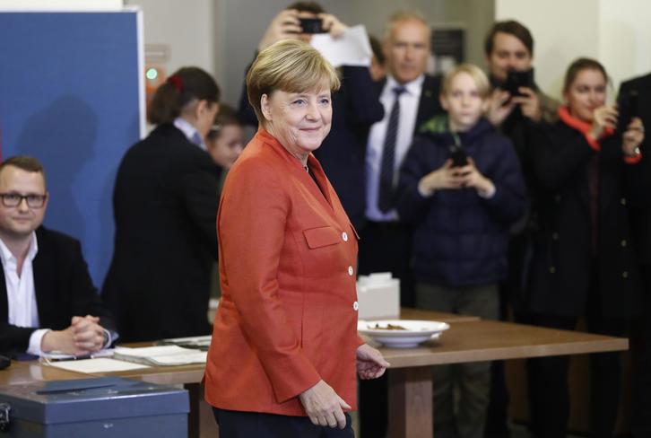Angela Merkel, reelegida. (AFP)
