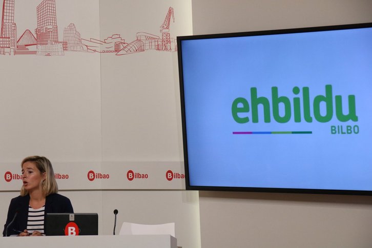 Aitziber Ibaibarriaga, Bilboko EH Bilduren bozeramailea. (@EHBilduBilbo)