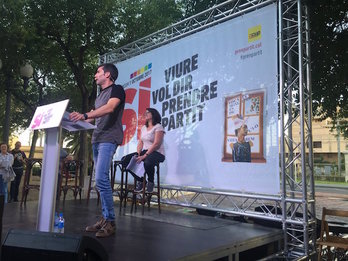 Arkaitz Rodríguez, durante su intervención en Tarragona. 