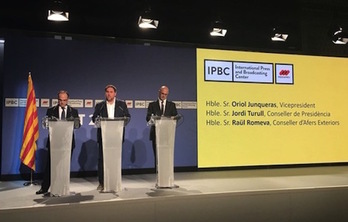 Comparacencia del Govern tras el referendum de autodeterminación.